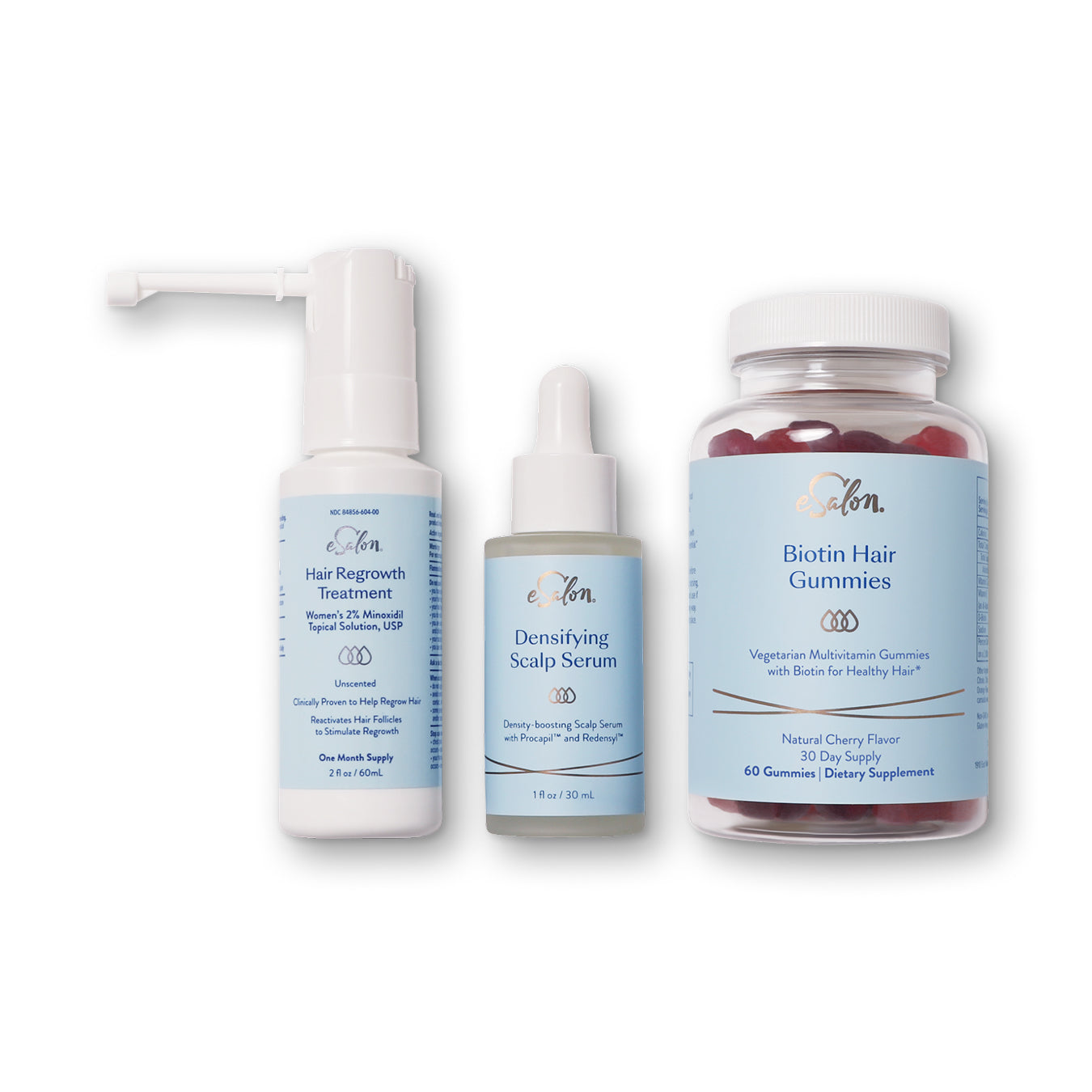 3-in-1 Hair Growth Bundle: Gummies