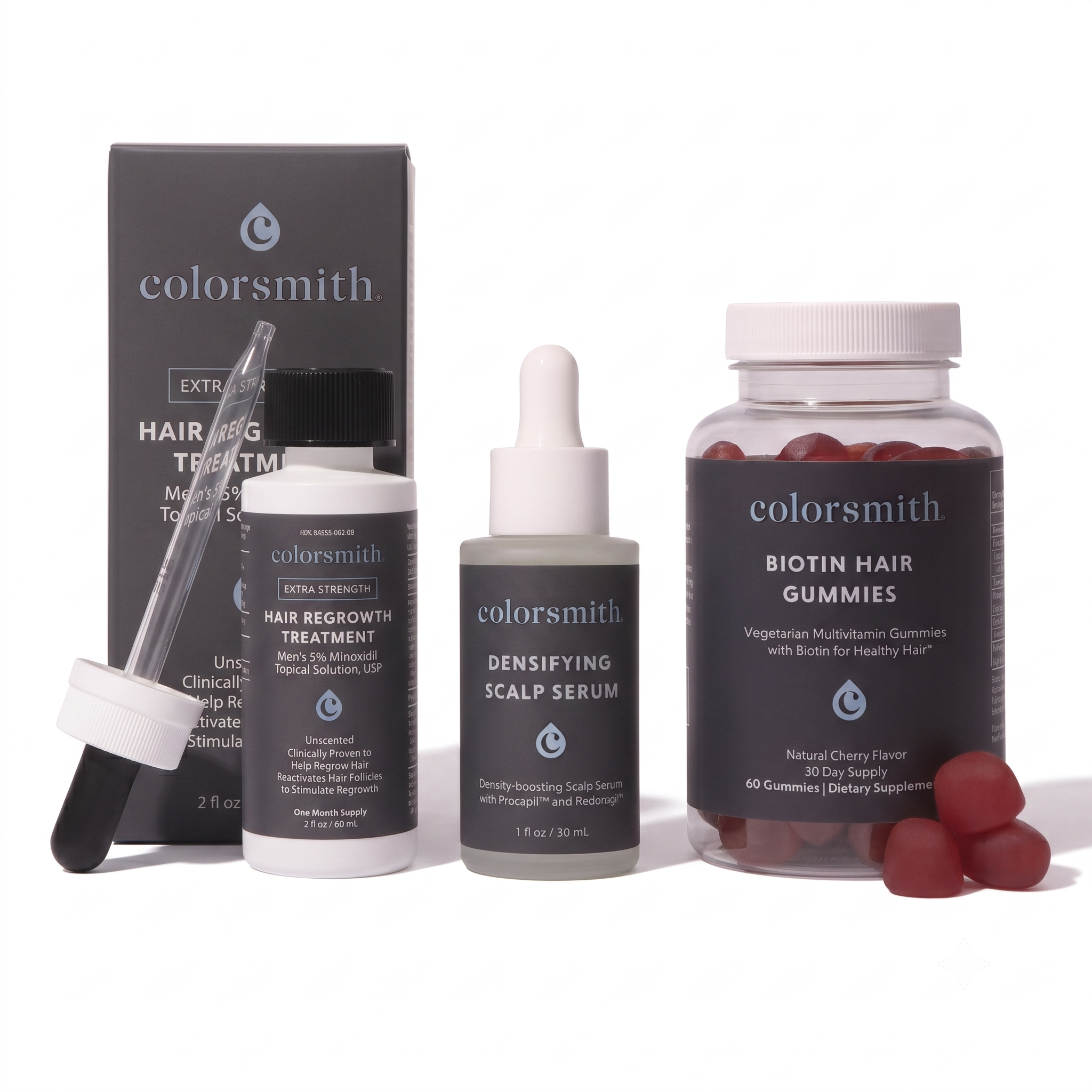 3-in-1 Hair Growth Bundle: Gummies