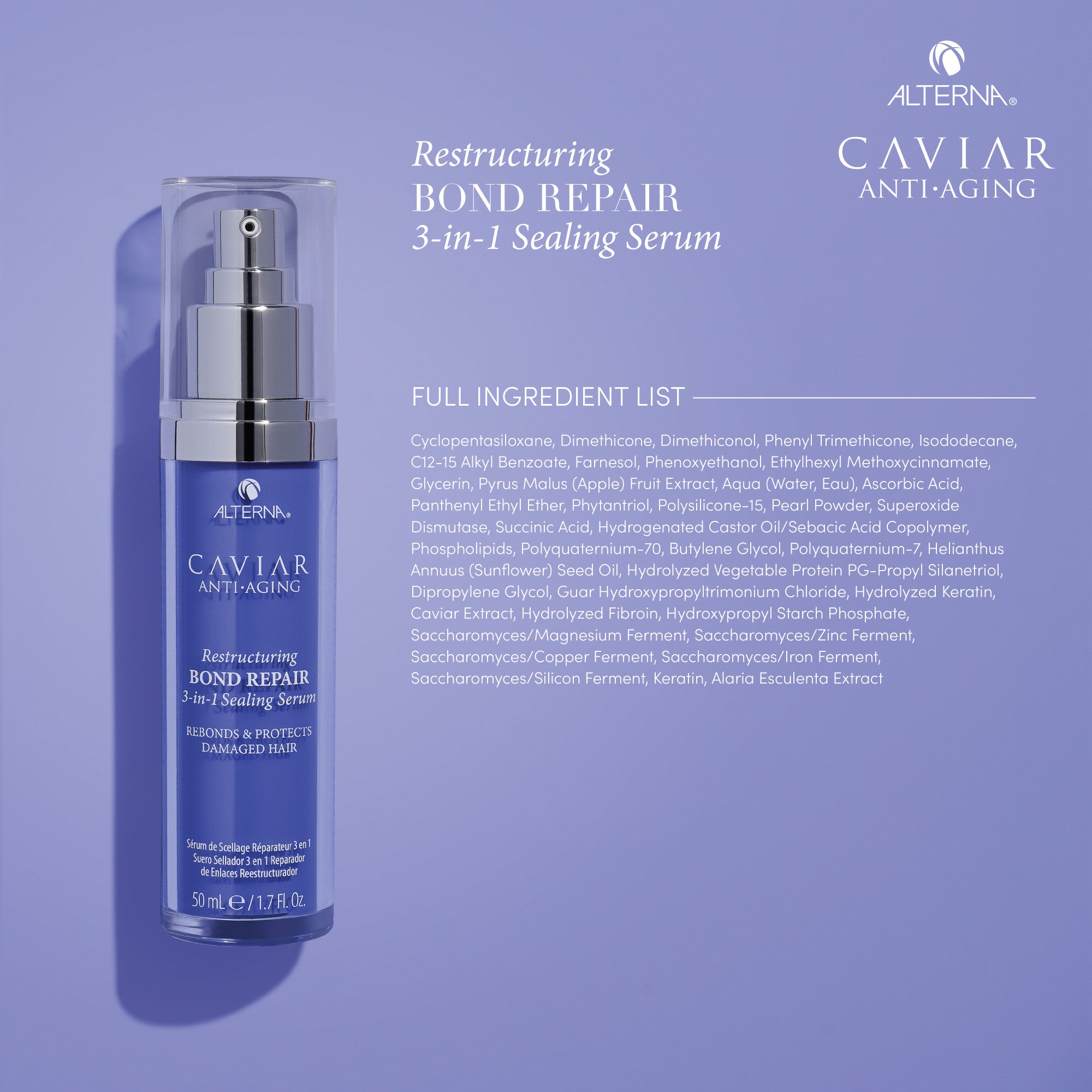 ALTERNA CAVIAR Anti-Aging Restructuring Bond Repair 3-in-1 Sealing Serum