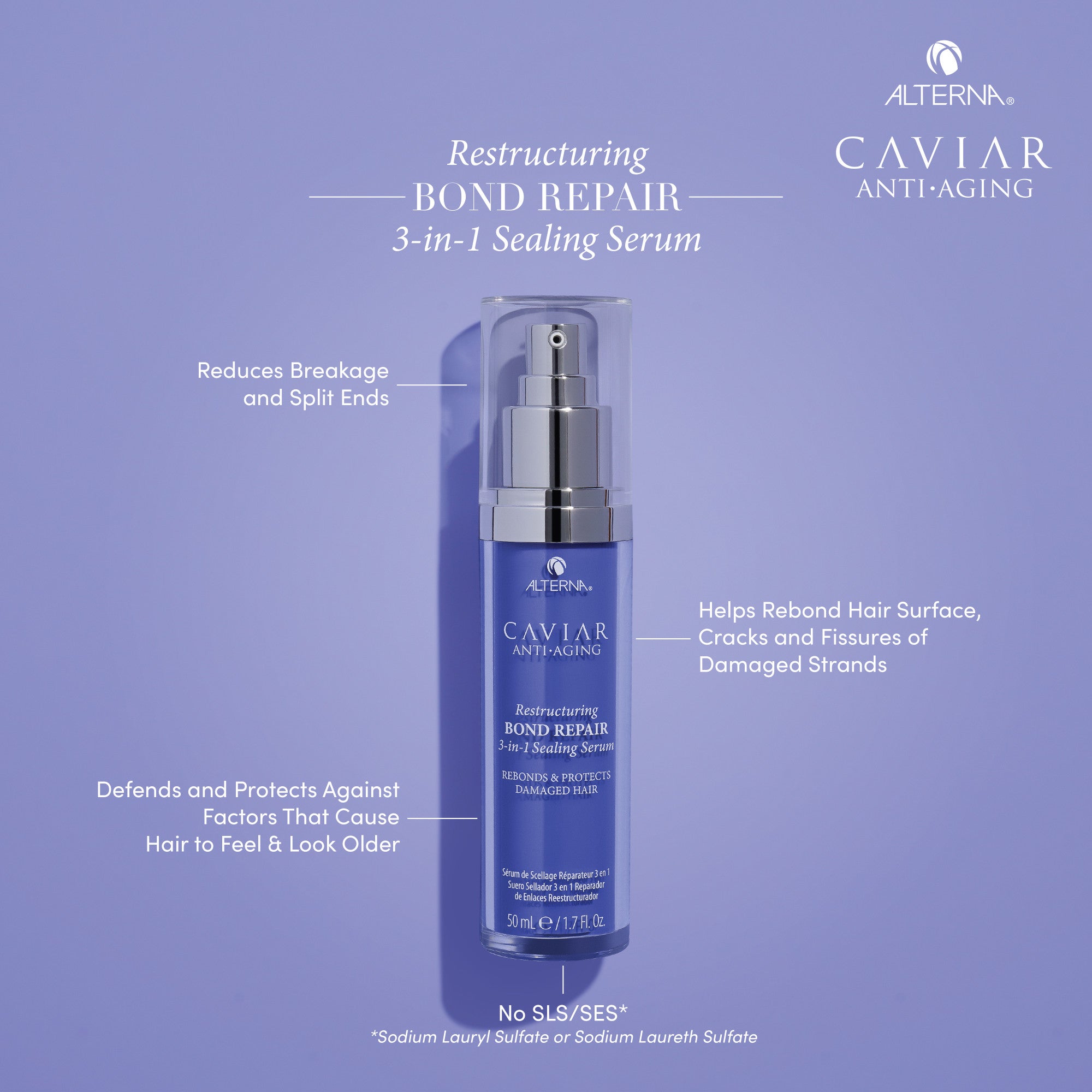 ALTERNA CAVIAR Anti-Aging Restructuring Bond Repair 3-in-1 Sealing Serum