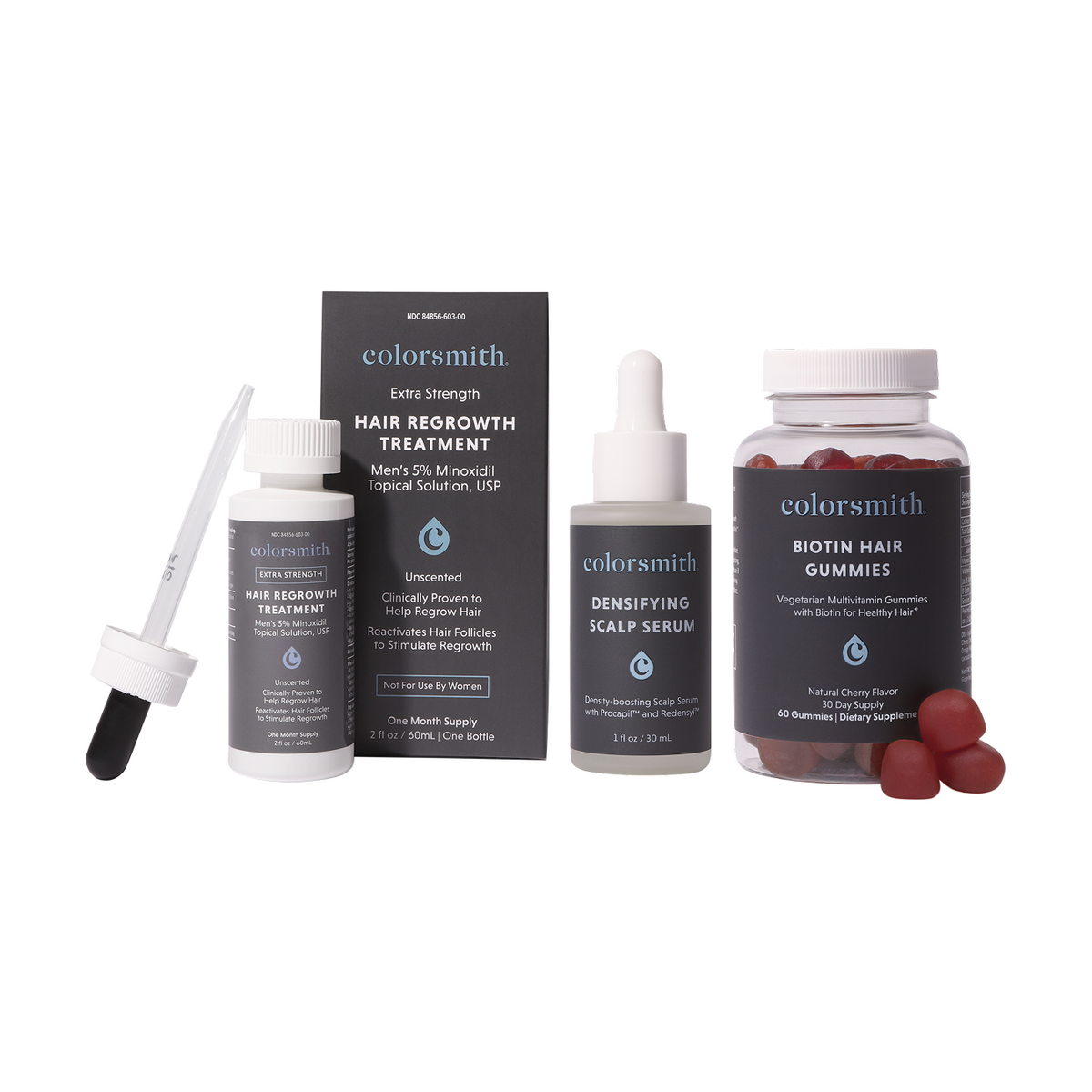 3-in-1 Hair Growth Bundle: Gummies