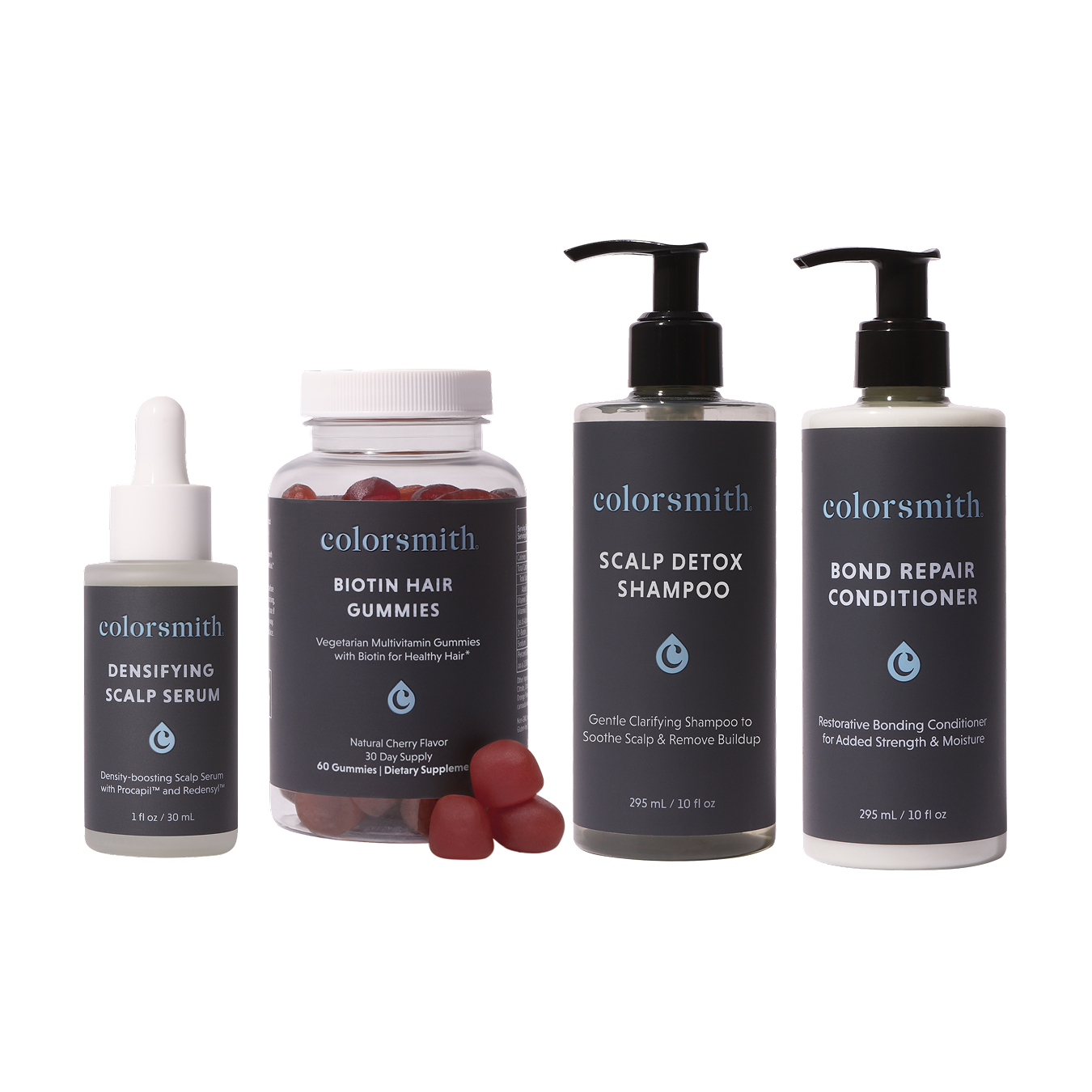 Densifying Serum, Hair Gummies, Scalp Detox Shampoo, & Bond Repair Conditioner